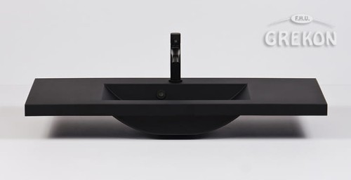 Umywalka-dolomitowa-Clever-1000-czarna-matowa