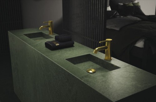 Złota podtynkowa bateria Kohlman