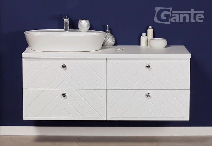 Szafka łazienkowa biały mat kolekcja mebli łazienkowych Kodi front w jodełkę 120 cm umywalka 4 szuflady i umywalka nablatowa (2).jpg