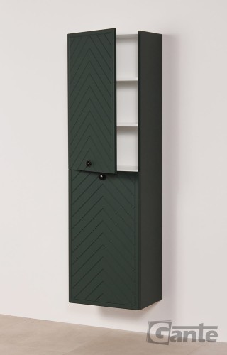 Wiszący regał do łazienki kolor zielony front w jodełkę (2).jpg
