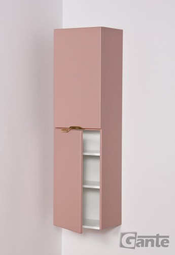 Regał łazienkowy wiszący kolekcja Magnolia wersja 2 drzwiowa kolor pudrowy róż (1).jpg