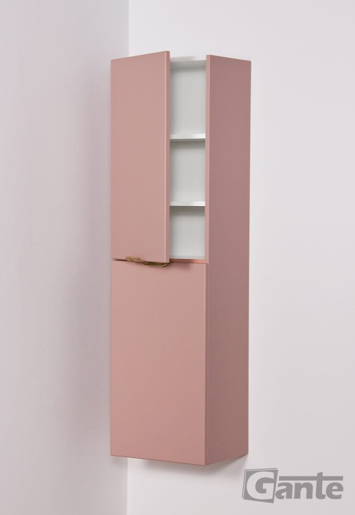 Regał łazienkowy wiszący kolekcja Magnolia wersja 2 drzwiowa kolor pudrowy róż (4).jpg