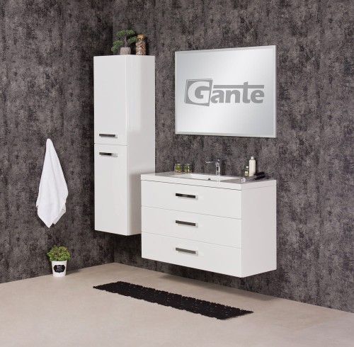 Szafka do łazienki z umywalką biały połysk Fokus 100 cm 3 szuflady srebrne uchwyty głębokośc 39 cm (4).jpg