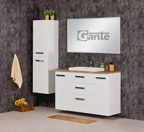 Szafka do łazienki z blatem w dekorze dąb naturalny 120 cm głębokość 39 cm umywalka nablatowa z niskim rantem Liv 600 (2).jpg