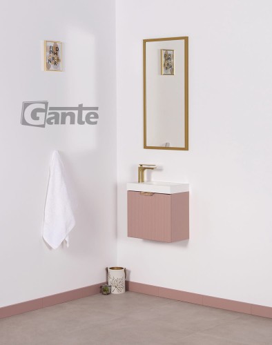 Różowa mała szafka pod umywalkę szerokość 40 cm kolekcja Fresco głębokość 22 cm (5).jpg