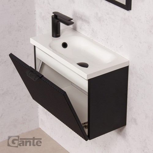 Czarna mała szafka łazienkowa szerokość 50 cm kolekcja Fresco głębokość 25 cm (3).jpg