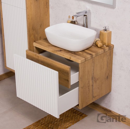 Szafka łazienkowa z blatem 60 cm biały i drewno kolekcja Venus (4).jpg