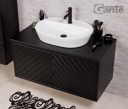 Szafka łazienkowa z blatem Codi frezowany front w jodełkę 100 cm ceramiczna umywalka nablatowa o szerokości 60 cm z miejscem do montażu baterii (2).jpg