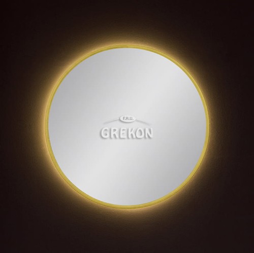 Złote okrągłe lustro z oświetleniem led o środnicy 80 cm 4.jpg