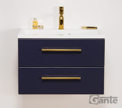 Granatowa szafka do łazienki 60 cm ze złotymi uchwytami Belli gold (2).jpg