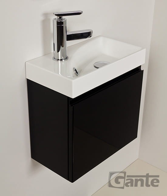 Szafka do łazienki 40/22 cm czarny połysk [CLER]