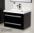 czarna szafka do łazienki Fokus 60 cm 2 szuflady